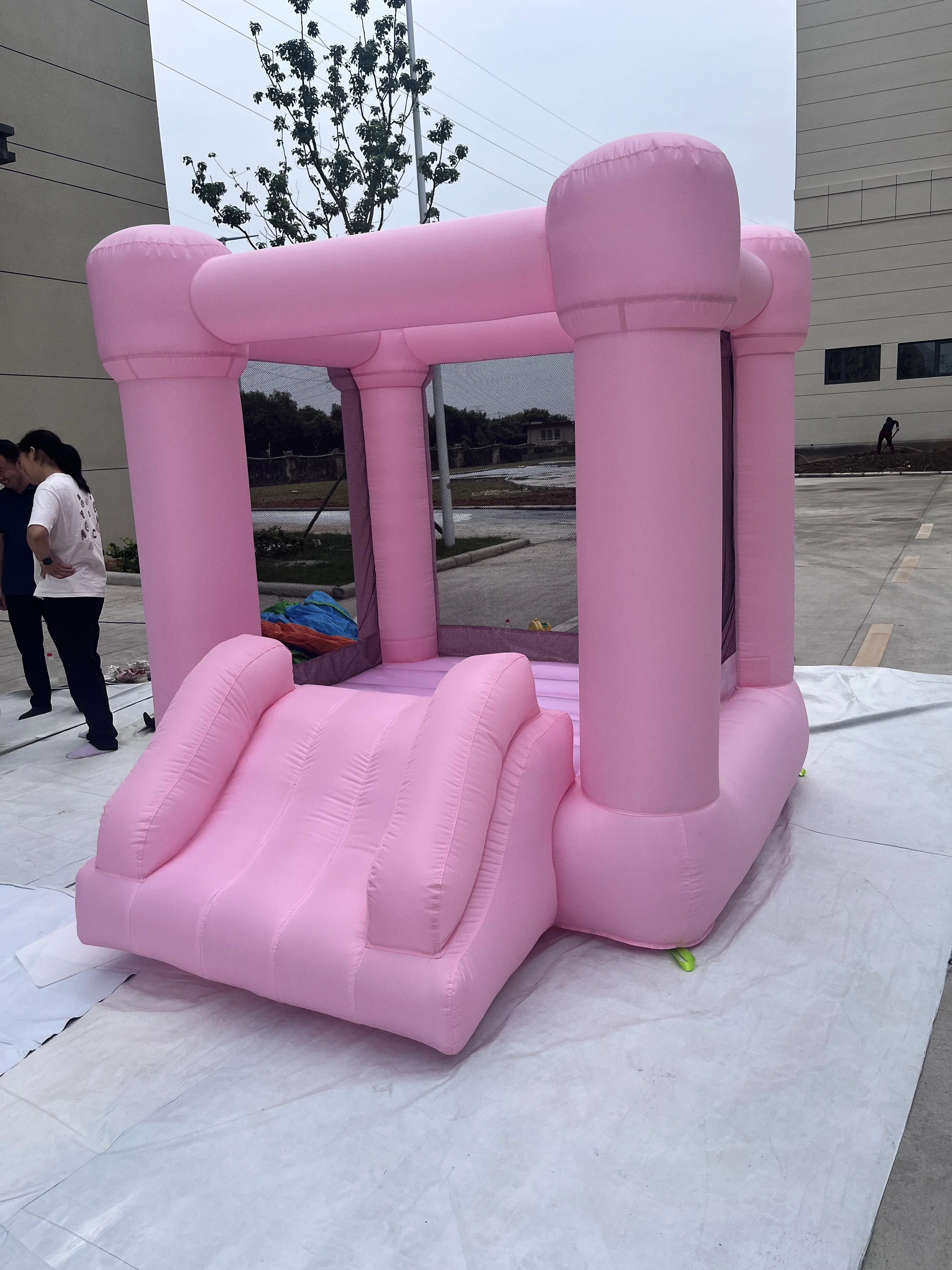 Mini Pink Inflatable Bounce Castle Bouncy Jump House Indoor Outdoor for Wedding with Inflatable Slide