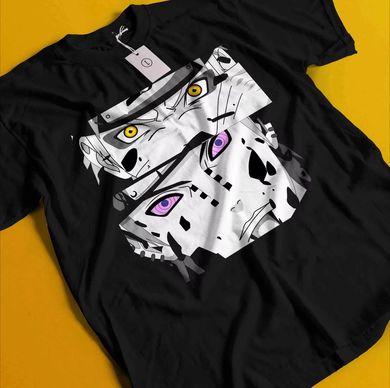 Naruto Summer New Akatsuki Organization Anime Printed T-shirt Men's Neutral Loose Casual Family Outfit Short Sleeve T-shirt Top