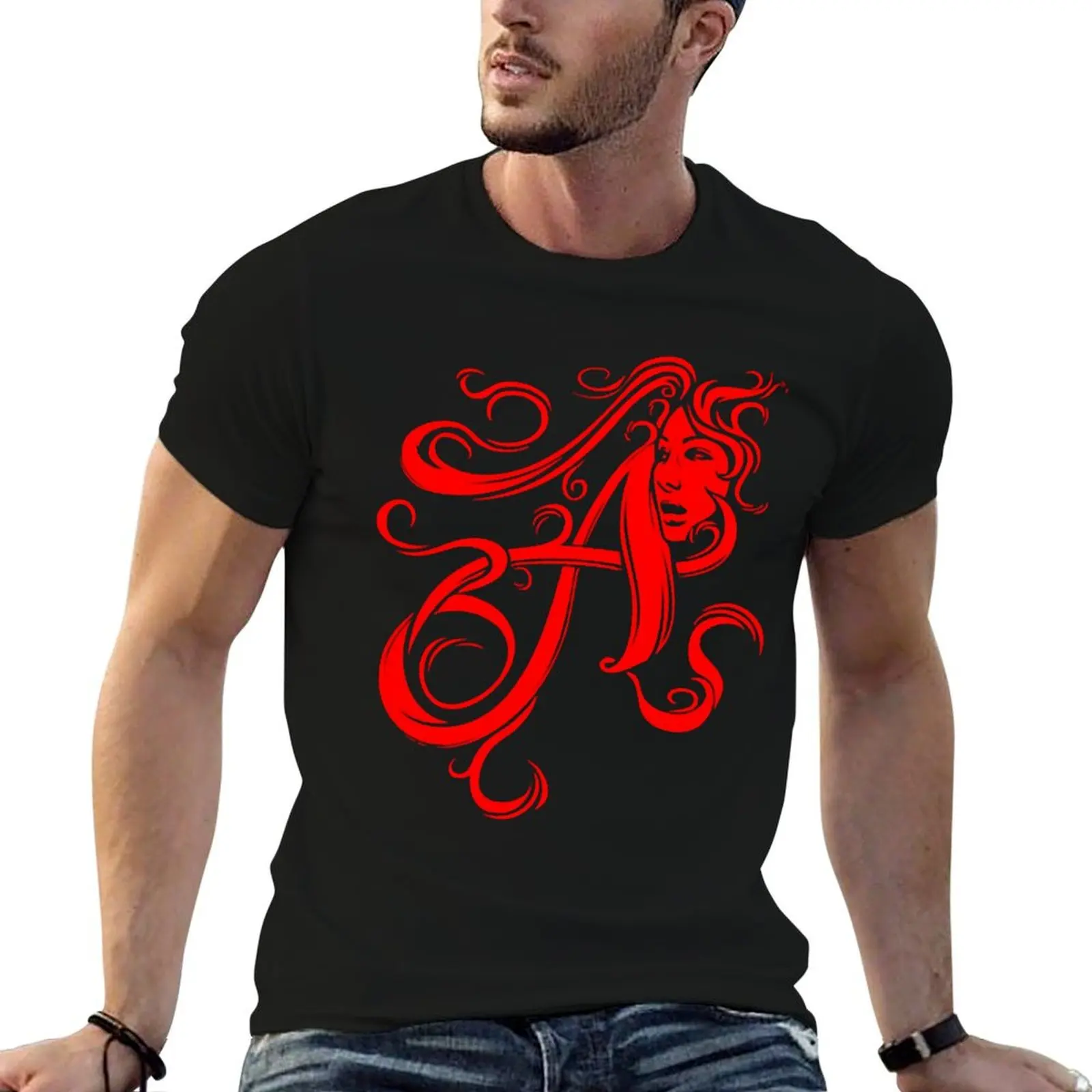 Camiseta The Scarlet Letter, camiseta para hombre, camisetas de algodón con estampados, camisetas de algodón para hombre, camiseta 100%
