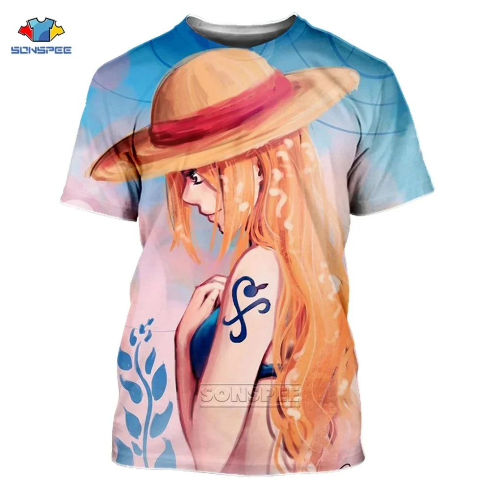 

Summer New Anime Tops ONE PIECE Digital Print T-shirt Anime Periphery Children/adults Comfortable Quick-drying T-shirt 2025