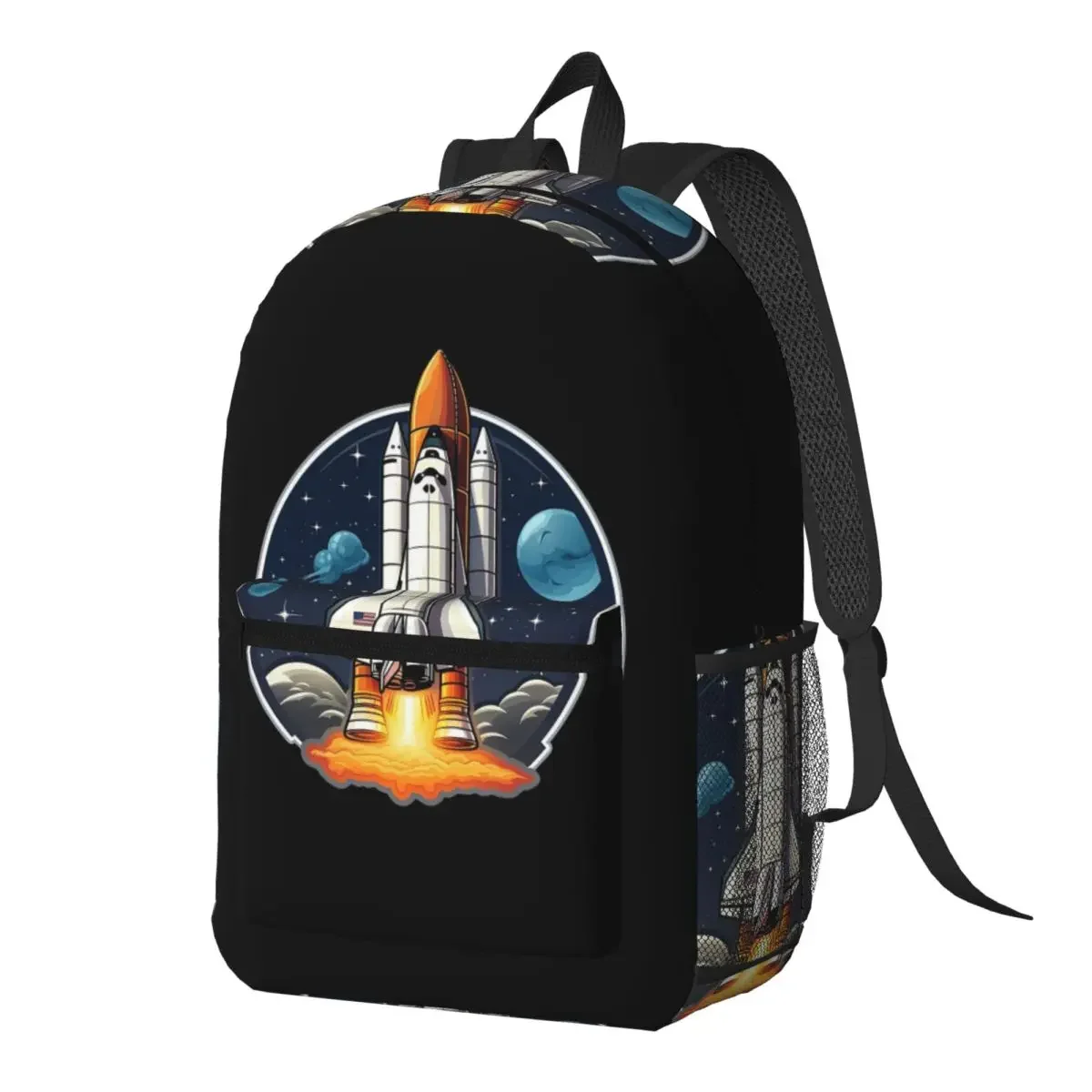 Space Shuttle Rocket Backpack Daypack Large Capacity Kids BookBag School Bag Shoulder Bags for Men Women