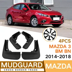 For Mazda 3 BM BN 2014-2018 Car Molded Mud Flaps Splash Guards Mudguards Front Rear Styling Front Rear Wheel Accessories