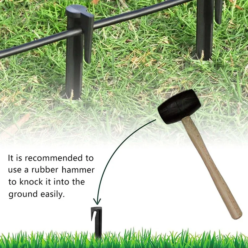 DT15 Garden Lawn Mower Pegs 300PCS Environment-Friendly Ground Pegs for Laying Boundary Cables Quick Installation Accessories