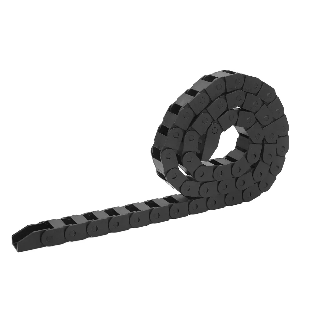 Black Nylon Cable Chain 10mm x 15mm(Inner H x Inner W) End Connectors Wire Carrier Cable Carrier Electronic Equipment