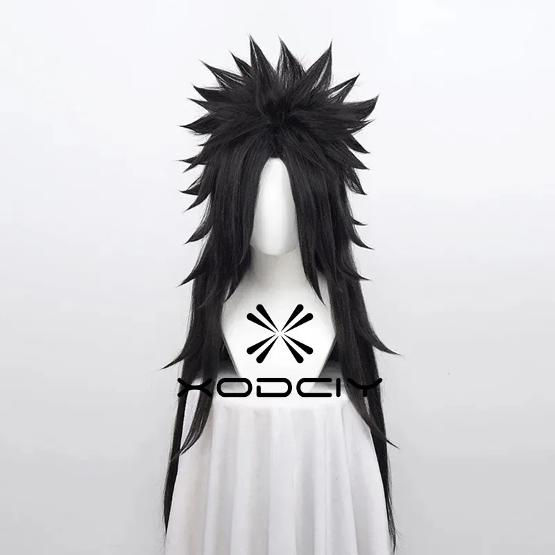 

UchihaMadara Wigs Anime Cosplay Wigs Uchiha Madara Cosplay wigs Long Black Synthetic Hair Wig Free Wig Cap