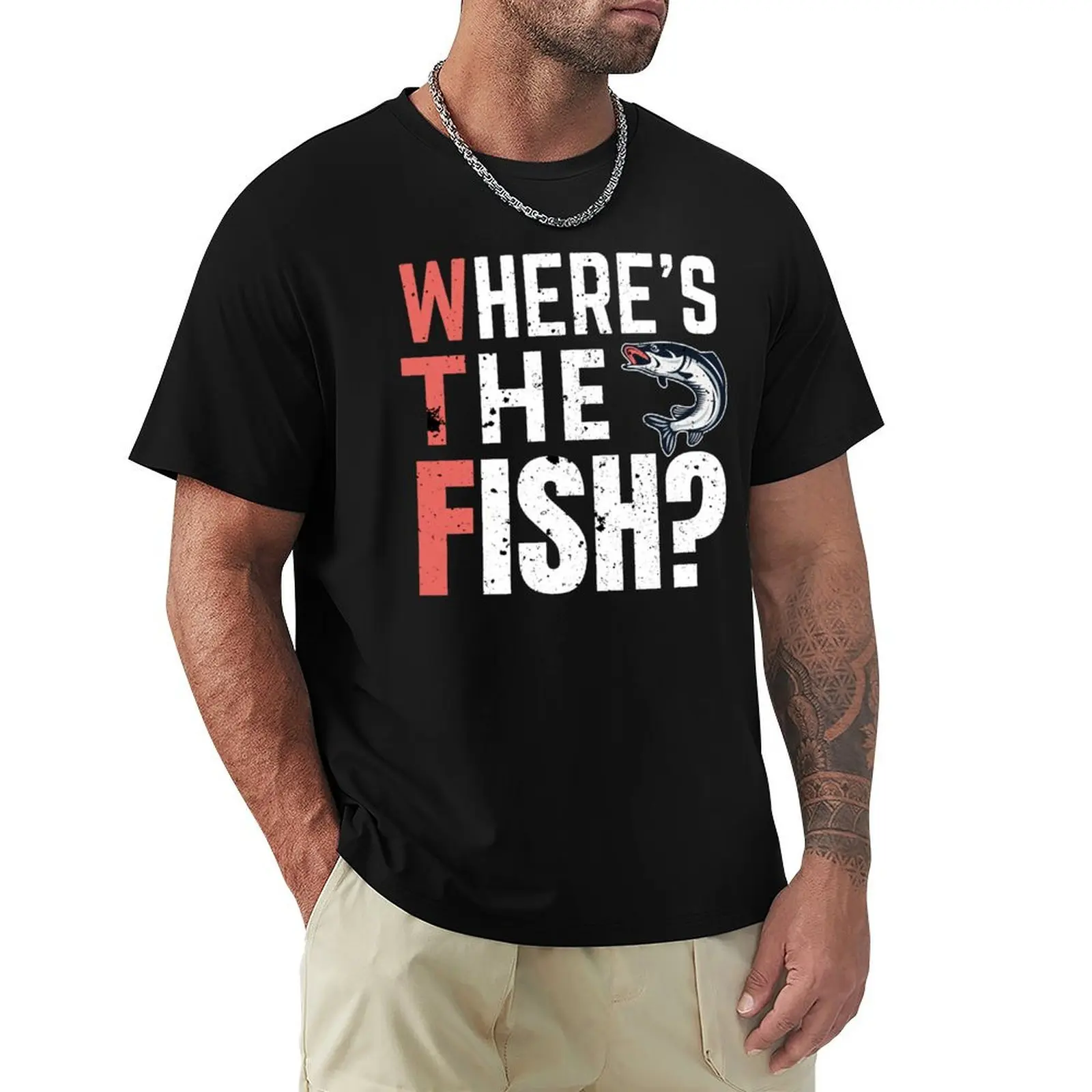 Wtf Where's The Fish? T-Shirt Breathable Lightweight Summer Top