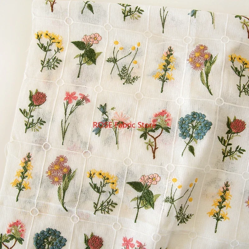 高品質の花柄と植物柄の刺繍生地、diy手作り服飾品、ドレス、衣装デザイン用素材