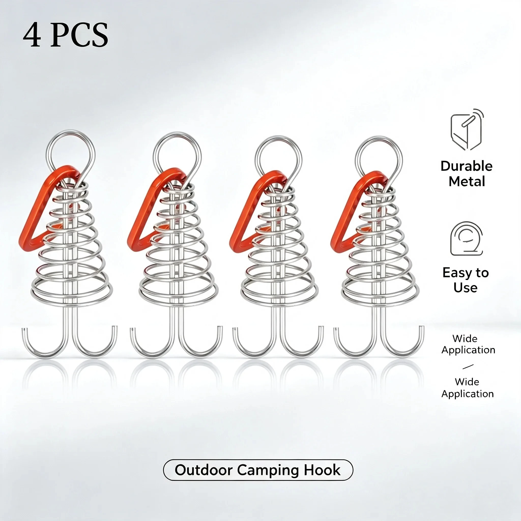 Tent Deck Nails Octopus Wind Rope Fixing Buckle, Wooden Deck Gap Fixing Nail With Spring Tent Wind Rope Hook