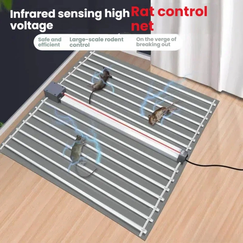 Intelligent High-Voltage Mousetrap Infrared Automatic Electric Shock Mousetrap Safe Continuous MouseTrap 50x65CM/60x65CM/75x75CM