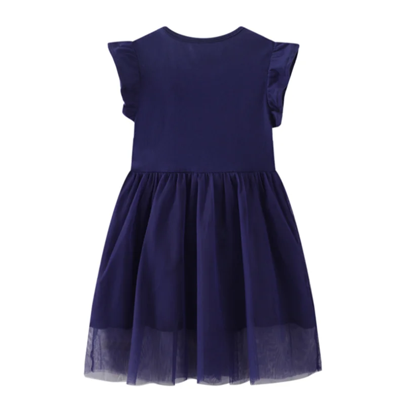 Jumping Meters New Arrival Princess Dress With Birds Beading Fashion Popular Design Children Sleeveless Party Wedding Frocks