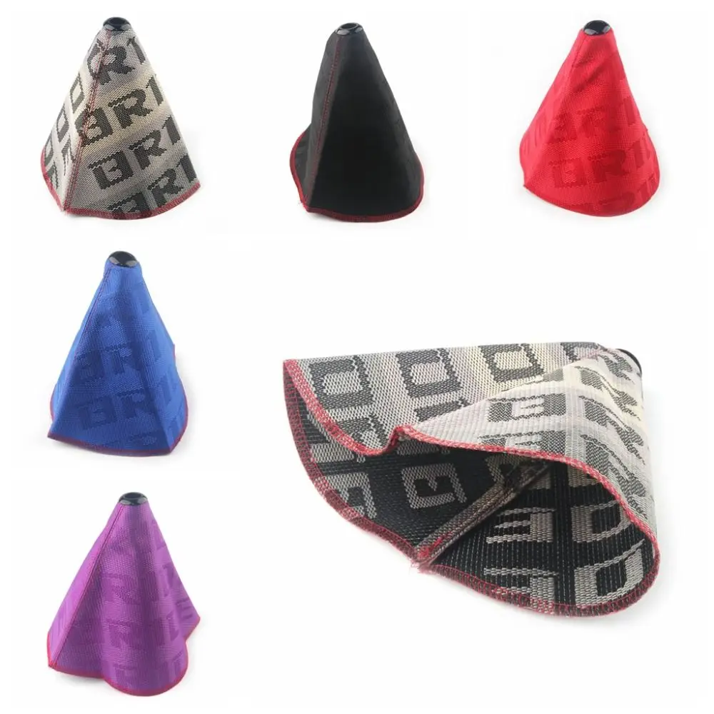 Soufflet de levier de vitesse universel pour transmission manuelle, couvercle de commutateur de vitesse, style JDM, rose, rouge, toile