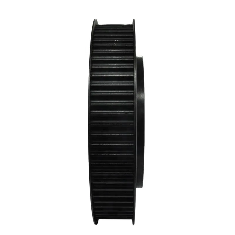 8M Steel Toothed Timing Belt Pulley 30mm Wide Plain Taper Bush Bore Black Oxide Surface Treatment
