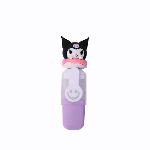 Ny Sanrio överstrykningspenna 6-24 st Kuromi Melody mjuk gummimunk mini färgpenna flicka presentpenna söt barnmålningspenna 8 best sales mini-överstrykningspennor - №5