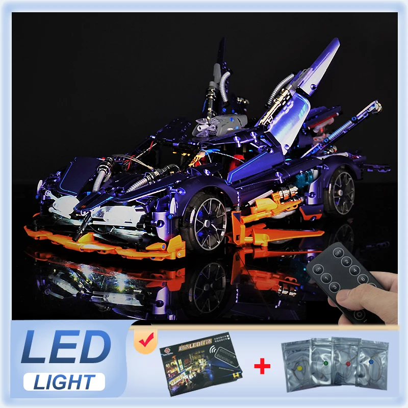 DIY RC LED Light Kit For LEGO 9830-2 High-Tech Speed Sports Car   (Only LED Light,Without Blocks Model)