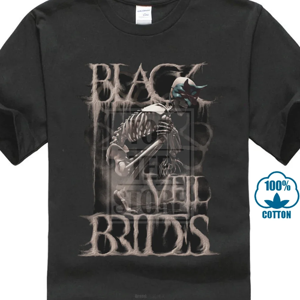 

Fall Summer Shoulder Hit Color Half Sleeved Black Veil Brides Dust Mask Men T Shirt