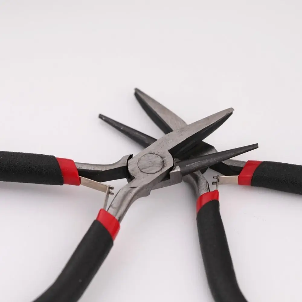 Design Clip Pliers Jewelry Pliers Tools Metal Black Hair Extension Pliers Equipment Handcraft Needle-nose Pliers Making