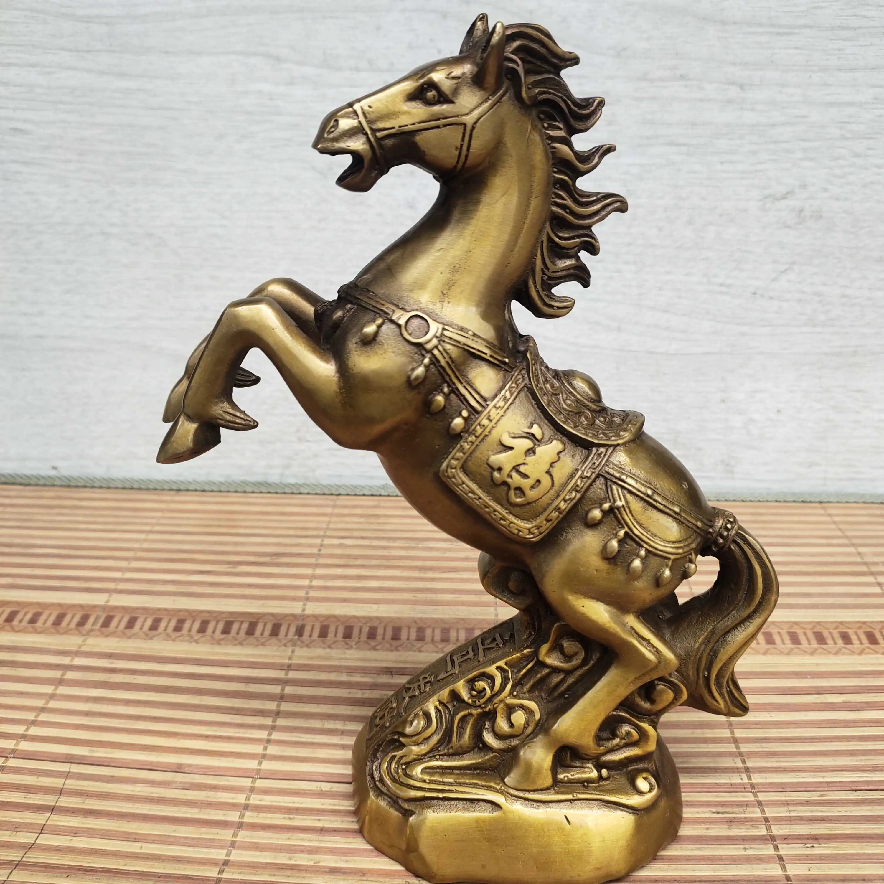 

Antique bronze horse collection, pure copper, Zodiac, desk, made a fortune, to success