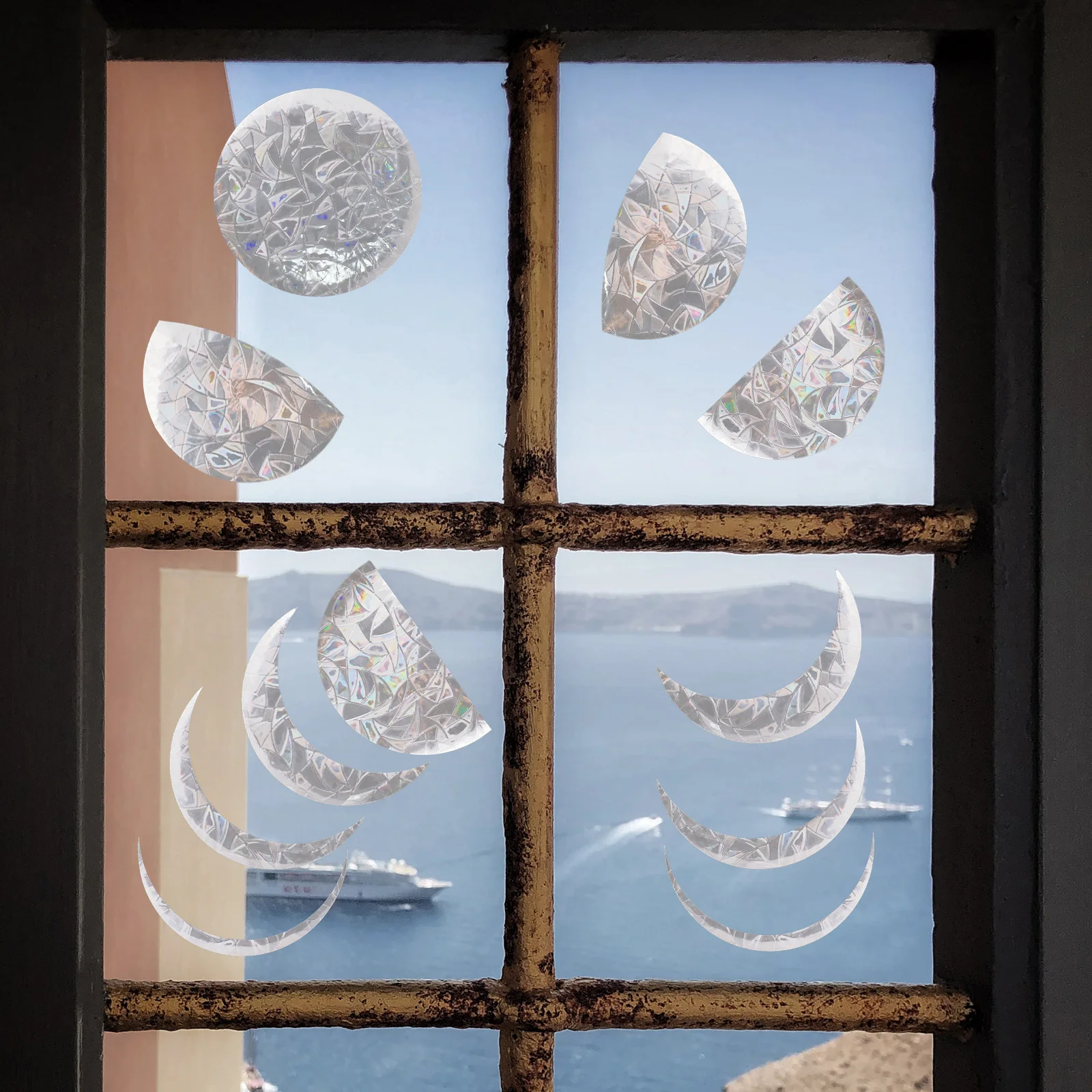 

Bird Warning Collision Decals 1 Set Reflective Anti-Collision For Glass Stop Birds Hitting Windows Non-Adhesive Window