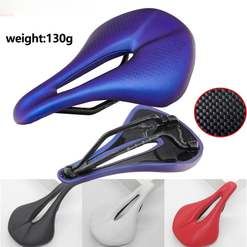 Lightweight and Comfortable Carbon Fiber Saddle - Perfect for Road Biking and MTB Riding!