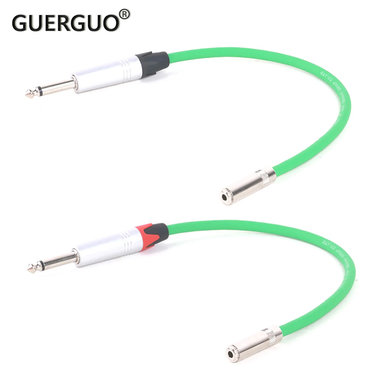 

Colorful 2Pole 3Pole Metal 6.35mm TR Male jack To 3.5mm TRS Female Jack Audio Solder Cable Connector For Guitar Microphones