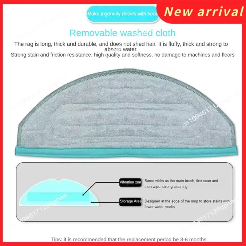 Paño de mopa N89R, repuesto de paño de mopa de microfibra para Robot aspirador Yeedi CC, repuestos, accesorios
