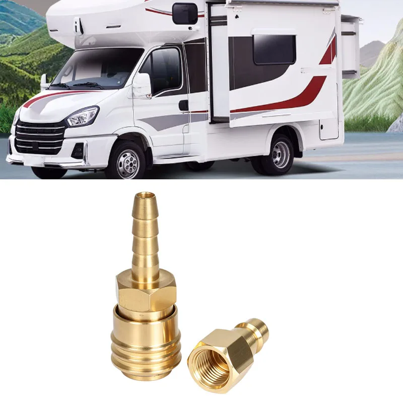 

LPG Gas 8mm Quick Release Gas Connector Tailpiece Propane Butane Brass Caravan BBQ Motorhome Camping Accessories Connector
