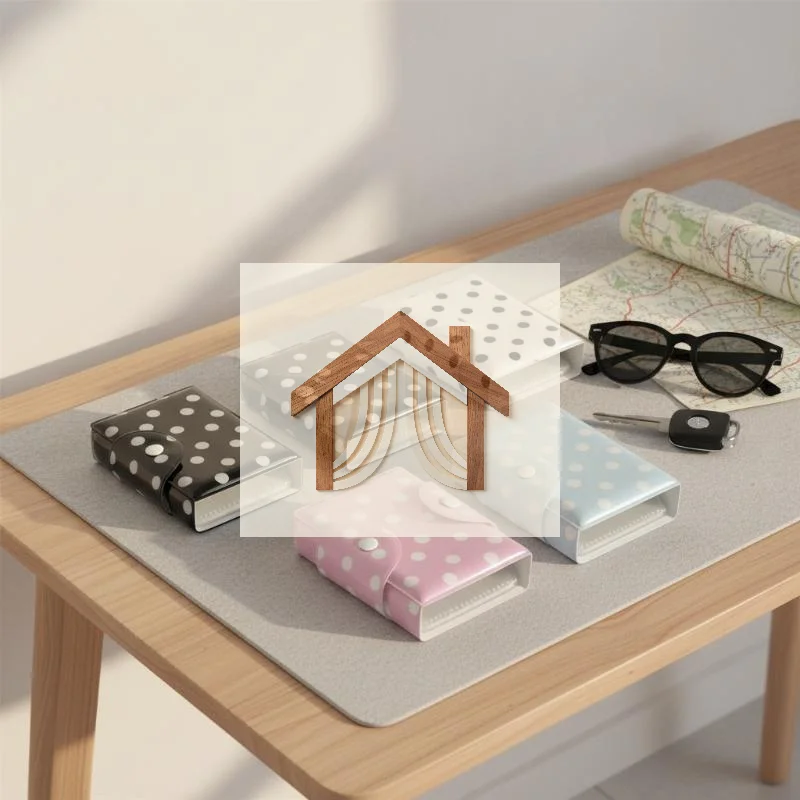 Polka Dot 3 Inch Photocard Album Waterproof PVC Cover Large Capacity for School Student Daily Collection Use