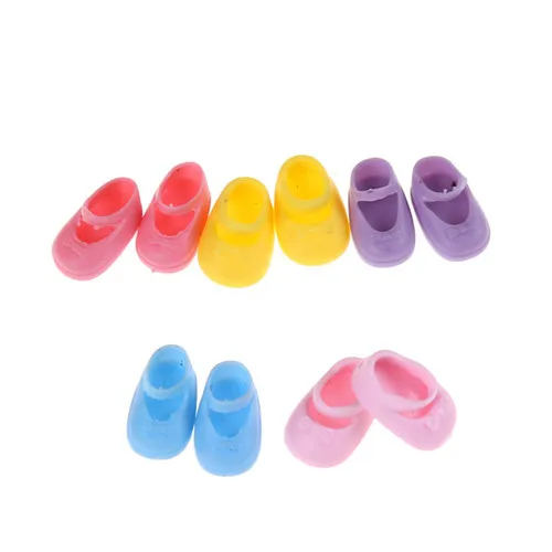 5 Pairs Doll Shoes & Boots, Fashion Gift for Sister Doll Kids