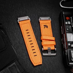 HEMSUT Straps For Garmin fenix7 6 5 Canvas Watch Band Sports Wrist Strap Quickfit 22 26Compatible With Tactix Forerunner MARQ