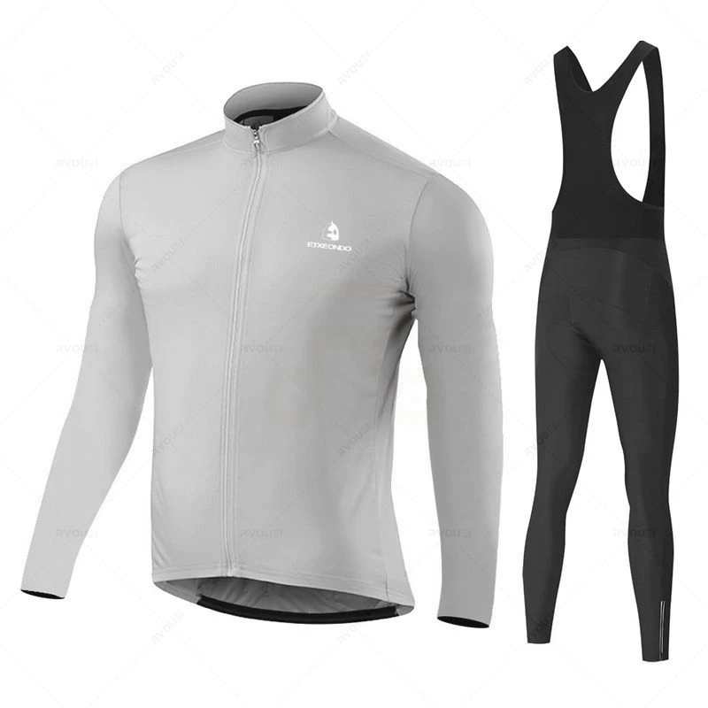 Etxeondo Nieuwe Zwarte Wielertrui 19D Bib Set Uniform Bike Team Kleding Snel Droog Fiets Slijtage Kleding Heren Lange Maillot