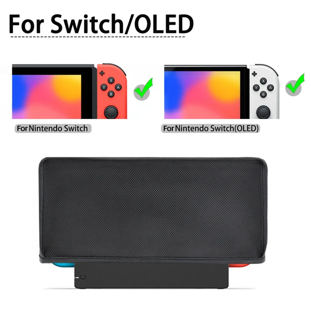 Funda antipolvo Compatible con Nintendo Switch & OLED consola de juegos funda protectora impermeable malla tapón Antiarañazos