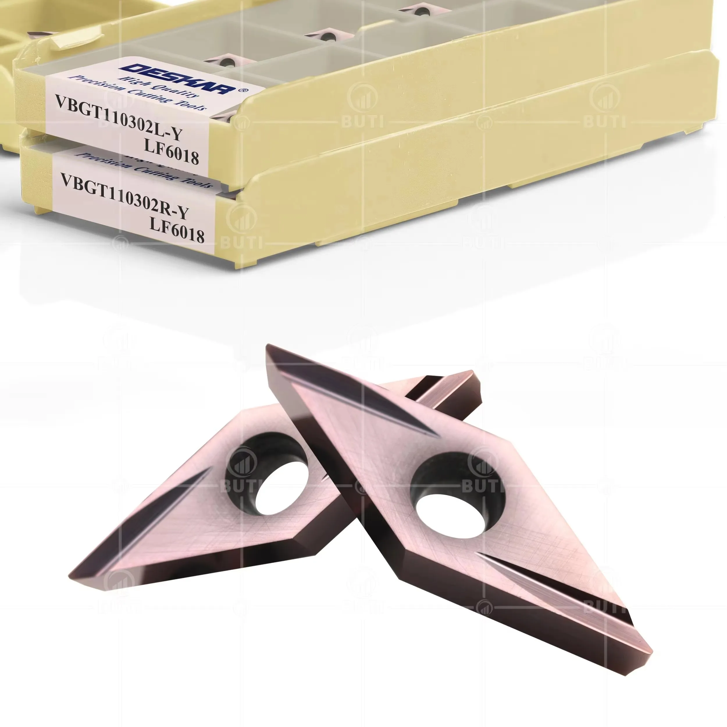 DESKAR VBGT110302R-Y/L-Y VBGT110304R-Y/L-YLF6018 Stainless Steel Processing Numerical Control Triangular Boring Slotted Inserts