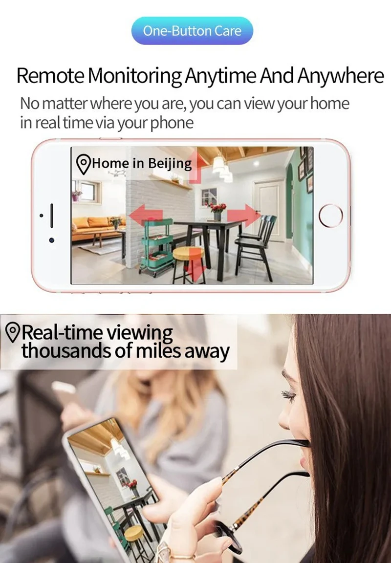 WLAN-Funk-Mini-Smart-Home-Überwachungskamera HD Infrarot-Nachtsicht Auto-Tracking-Funktion Sicherheitsüberwachungsgerät – Detail 9