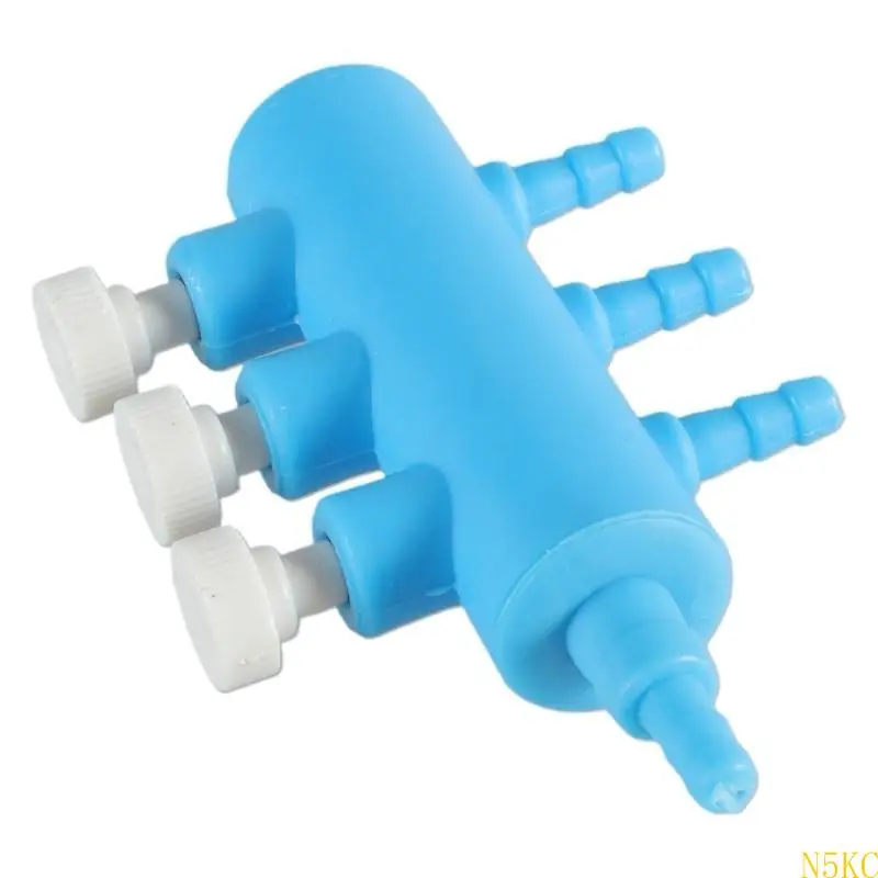 N5KC Plastic Fish for Tank Air Pump Valves Hose Connector Independent Control Switch