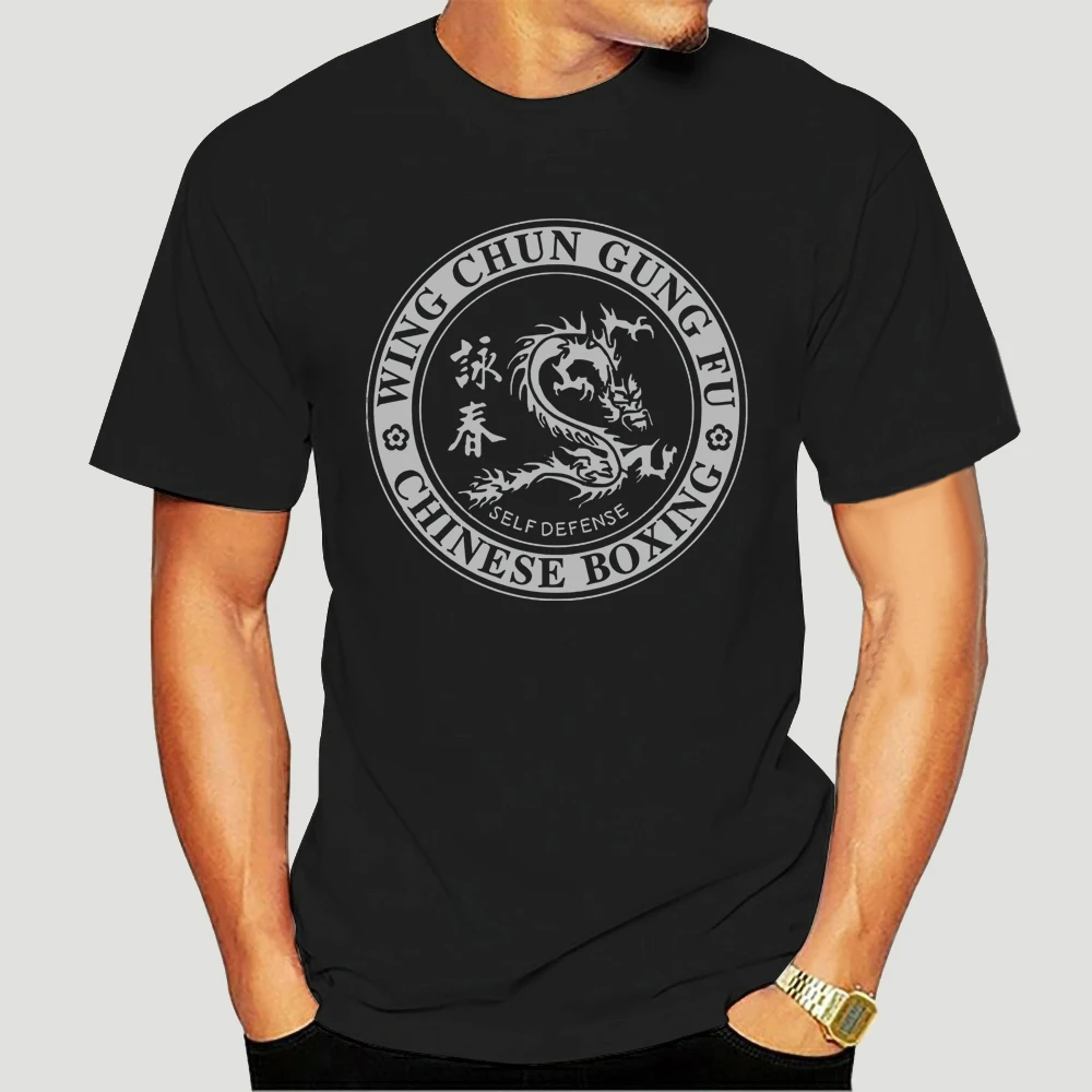 2019 Fashion New Wing Chun IP MAN Bruce Martial Art Black T Shirt M-3XL Tee shirt(2) 2841X