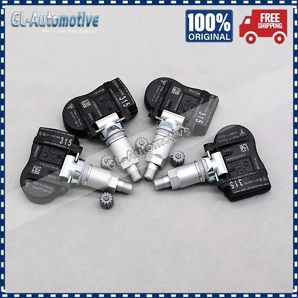 

Set of (4) TPMS 1038977-00-A Tire Pressure Sensor for Tesla 1038977-00-B