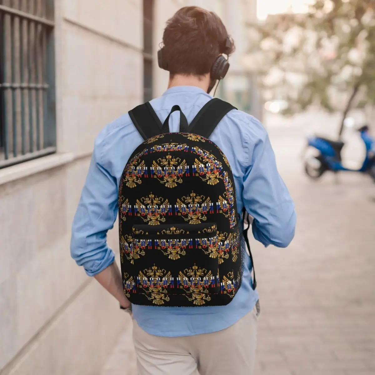 

Coat Of Arms Of Russia Russian Flag Backpack Boys Girls BookBag Children School Bag Computer Shoulder Bags for Men Women
