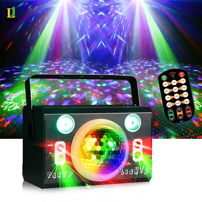 Led Disco Party Magic Ball Lamp Rgb Beam Laser Mini Projectie Licht Dmx Controle Roterende Dj Lichten Voor Home Game Auto Bar Stage