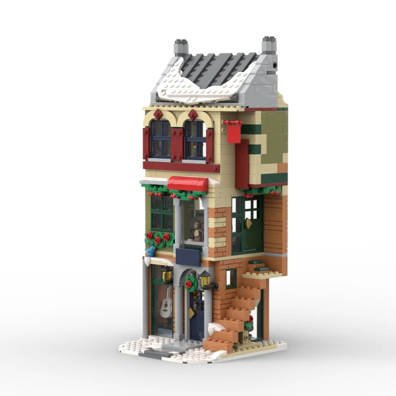 

749pcs MOC Holiday main street Christmas Gift Toy to Develop Patience and Concentration Building Blocks