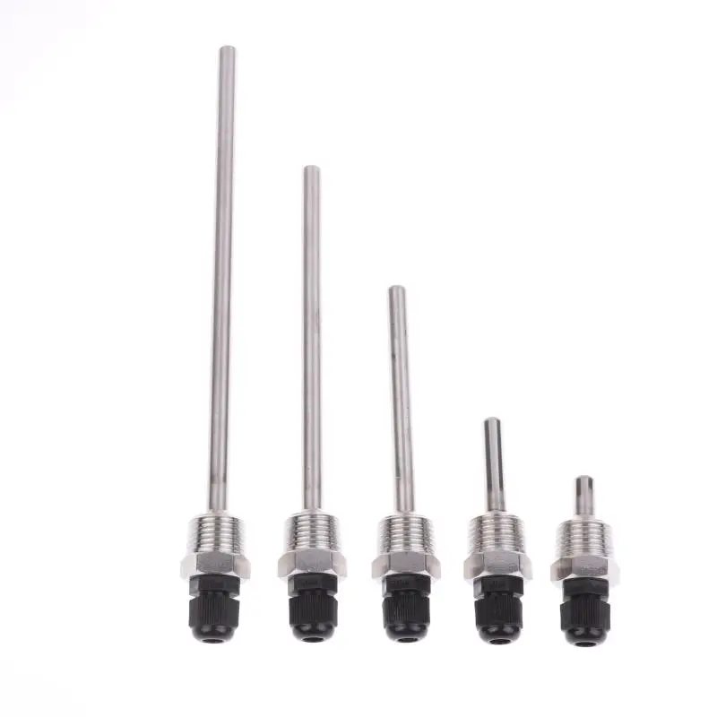 Protecteur de manchons d'immersion en acier inoxydable 304, 30-200mm, filetage 1/2 BSP G OD8mm, poche pour capteur de température