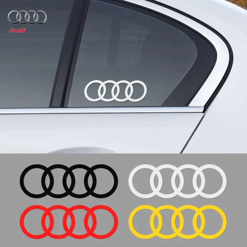 Car Door Side Sticker Waterproof Reflective PVC Body Window Decals Accessories For Audi A4 B6 B8 B7 A6 C5 C6 C7 A3 A5 Q3 Q5 Q7