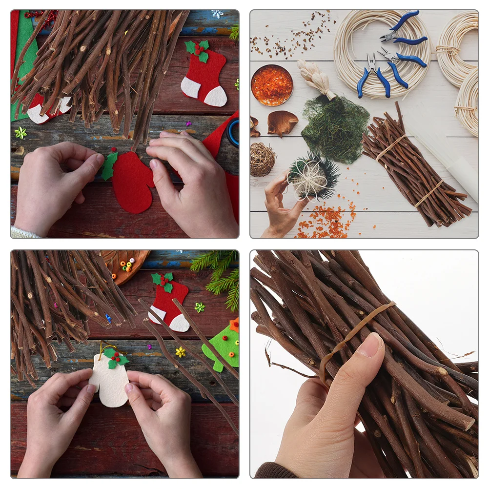 

50Pcs Natural Wood Sticks Rustic Craft Sticks for DIY Handicrafts Making Photo Props Decoration Crafts for DIY