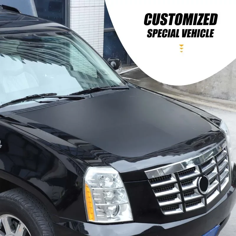 

For Cadillac Escalade 2007-2013 front cover sticker PVC black car hood art sticker Auto parts 1pcs