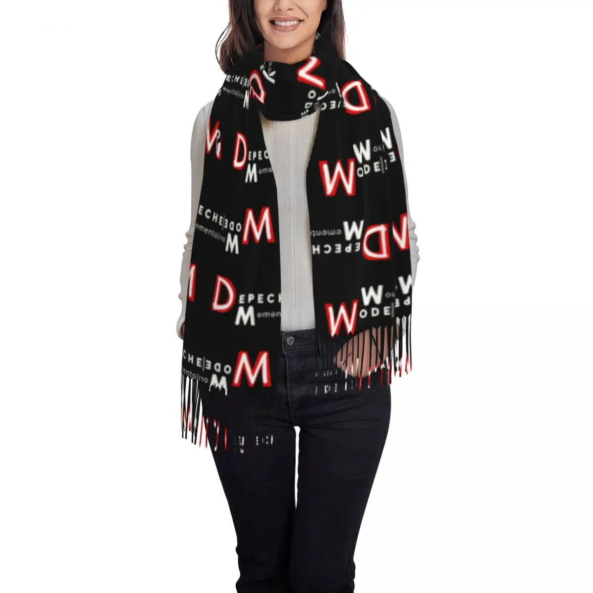 Custom Printed Electronic Rock Depeche Cool Mode Scarf Men Women Winter Warm Scarves Shawl Wrap