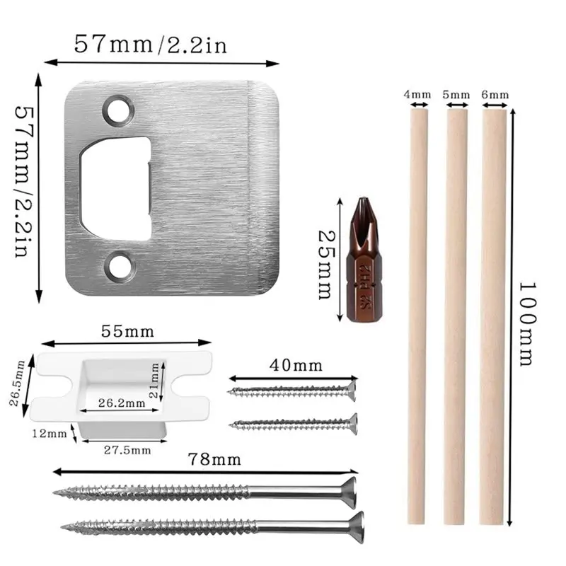 A25F-Striker Extended Strike Plate 2-1/4