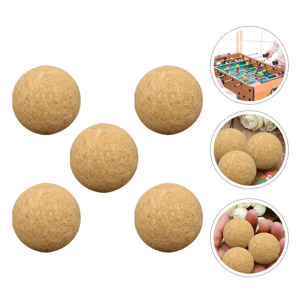 5 Pcs Table Soccer Football Equipment Foosball Balls Massage Cork Accessories Game Accessory