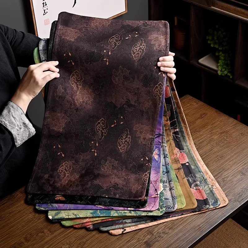 Original Cloud Gauze Tea Mat Double-Layer Reversible Thickened - Chinese Style Dry Brewing Tea Tray Cover, Heat Resistant Table
