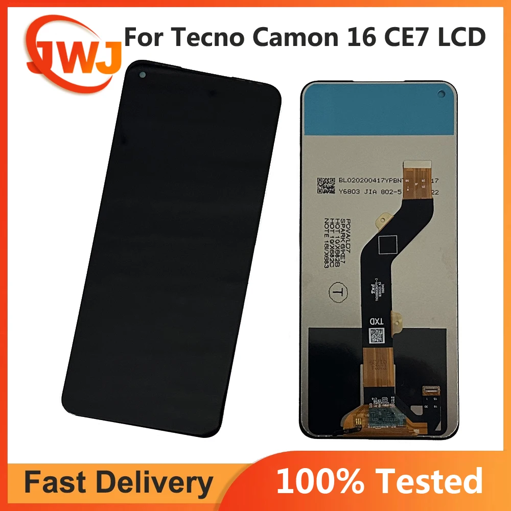 

100% Tested LCD For Tecno Camon 16 CE7 CE7j CE9h Display Touch Screen Digitizer Panel Assembly Camon16 CE7 LCD SCREEN Sensor