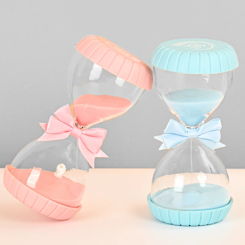 10/15/30 Minutes Anti fall Hourglass Sand Clock Bow Tie Sandglass Children Sand Timer Home Decoration Sand Watch Timekeeper Gift