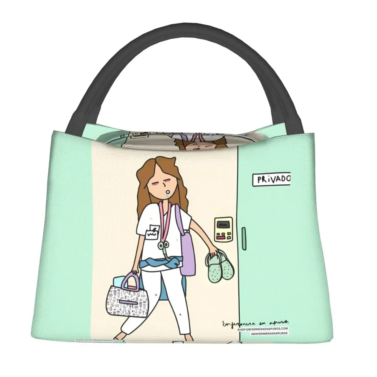 Comfort Doctor Nurse Lunch Bag Enfermera En Apuros Portable Insulated Lunch Box School Cooler Bag Oxford Thermal Lunch Bags